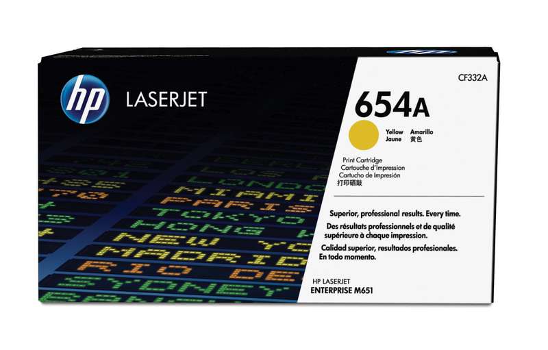 Hp  654A Yellow Toner Cartridge