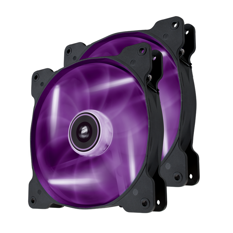 Corsair Air Series SP140 LED Purple High Static Pressure 140mm Fan Twin Pack