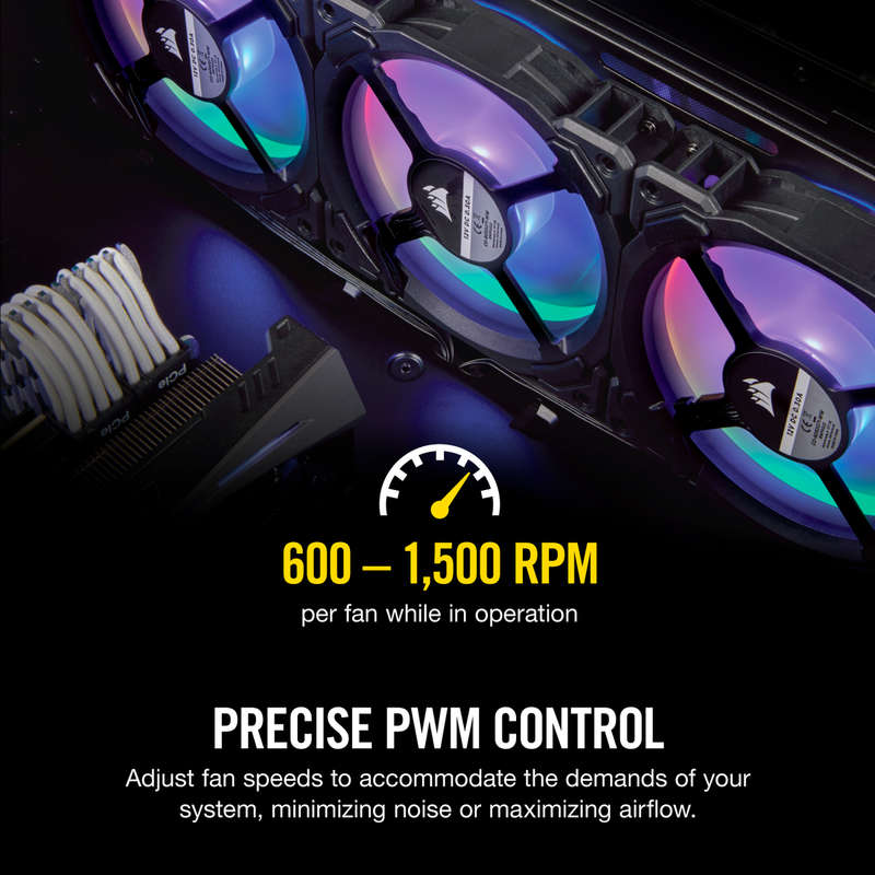 LL120 RGB 120mm Dual Light Loop RGB LED PWM Fan  3 Fan Pack with Lighting Node PRO