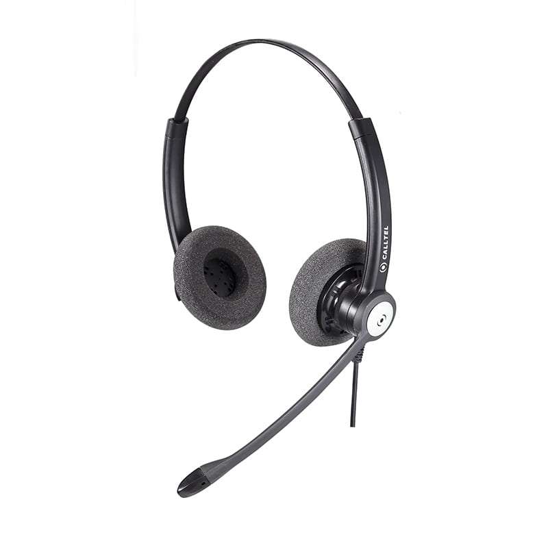 Calltel HW333N DH Stereo-Ear Noise-Cancelling Headset - Quick Disconnect Connector