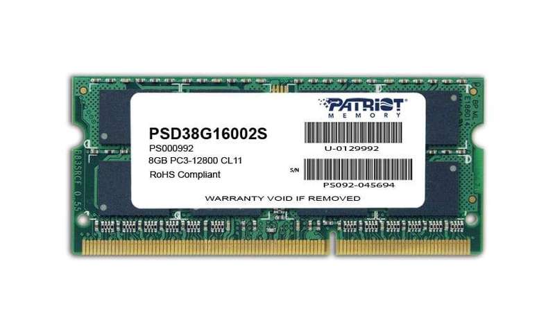 Patriot Signature Line 8GB DDR3 1600MHz SO-DIMM Dual Ran