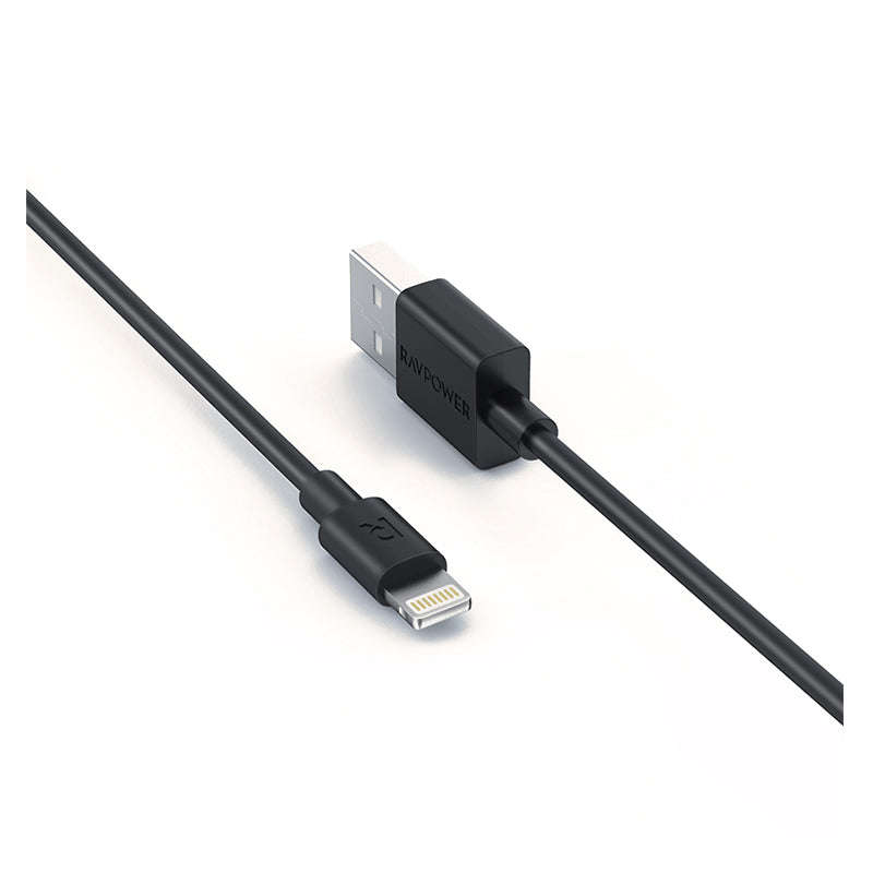 Romoss Power Bank & Ravpower USB to Lightning 3 Pack 1x 0.6m|1x 1m|1x 2m Cable - Black