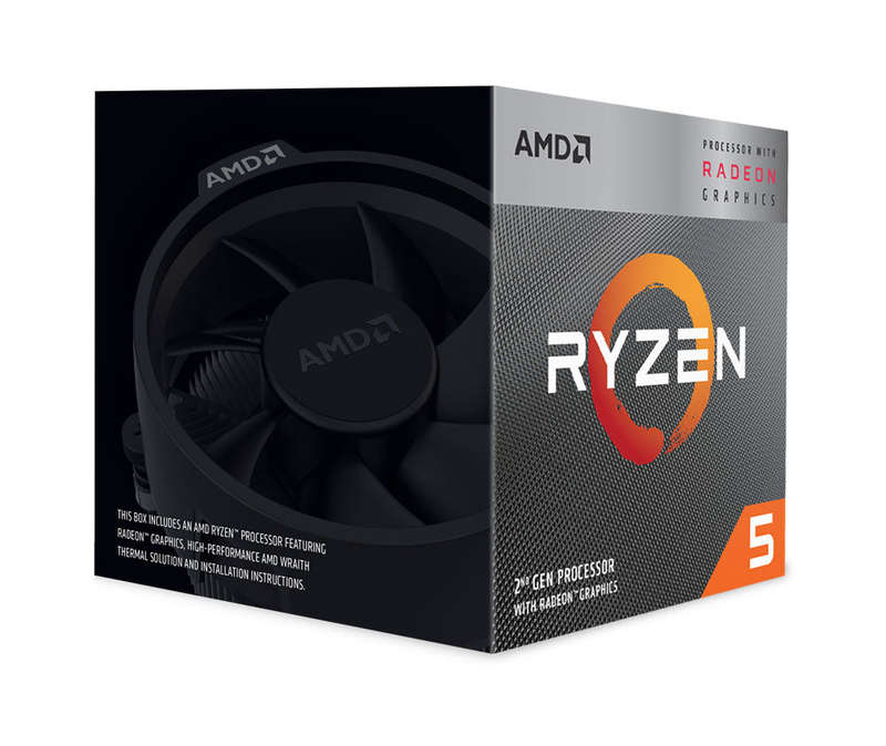 AMD RYZEN 5 3400G Processor with Radeon Vega 11 Graphics with 704 Stream Processor / Quad-Core 3....