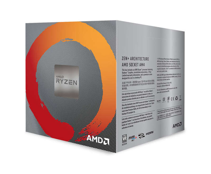 AMD RYZEN 5 3400G Processor with Radeon Vega 11 Graphics with 704 Stream Processor / Quad-Core 3....