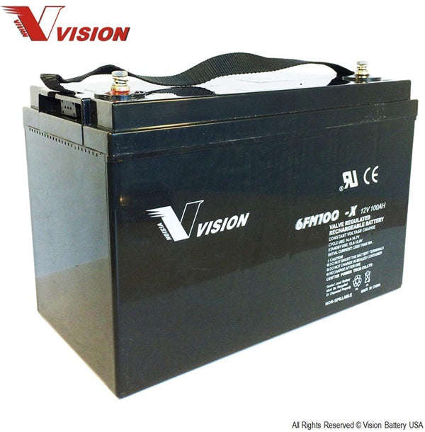 100AH 12V Deep Cycle AGM Battery (eXtra Heavy Duty 6FM100Z-X )