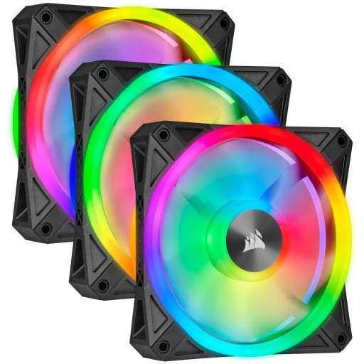 Corsair CO-9050098-WW QL120 iCUE RGB LED 120mm PWM Case Fan - 3 Pack