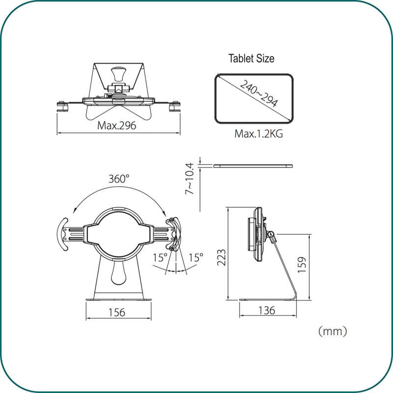Aavara AA07S 7"-9" stand - Ipad / Tablet stand
