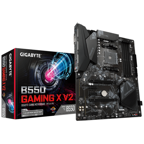 GIGABYTE AMD B550 Gaming X Chipset for 3rd Generation AMD Ryzenâ¢ processors; 4x Dual DDR4; 2...