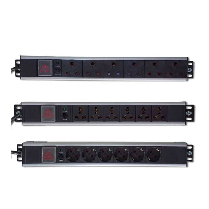RCT PDU 6-WAY 16AMP 1.5U Alluminum Power Rail; SA 3-PIN; 220-250V; 50-60Hz; MaxOut 4000w; cert: C...