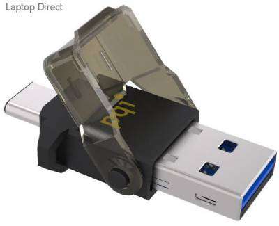 PQi Connect312 Flash Drive type micro-reader for miCroSDHC/SDXC, with USB 3.1 (type-A + type-C) d...