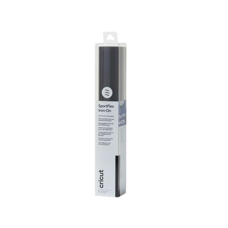 2007660 - Cricut SportFlex Iron-On 30x60cm (Black) Thin and lightweight to stretch and flex on ac...