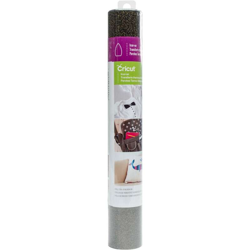 2003244: Cricut Glitter Iron-On 12x19'' (Black Gold)