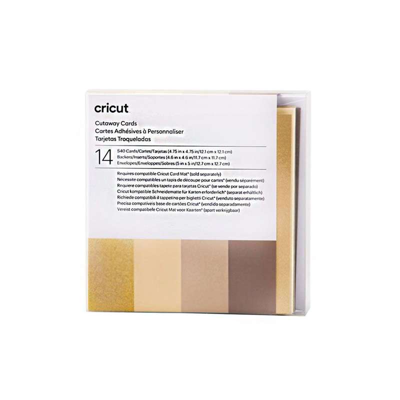 2009487 - Cricut Cut-Away Cards Neutrals S40 (12;1 Cm X 12;1 Cm) 14-Pack