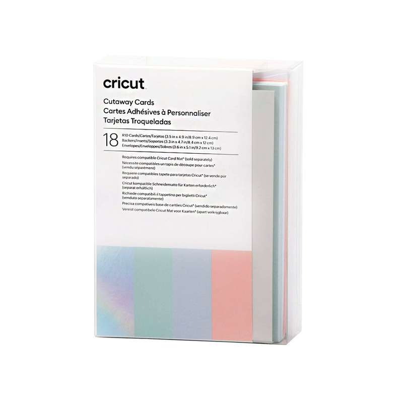 2009482 - Cricut Cut-Away Cards Pastel R10 (8;9 Cm X 12;4 Cm) 18-Pack
