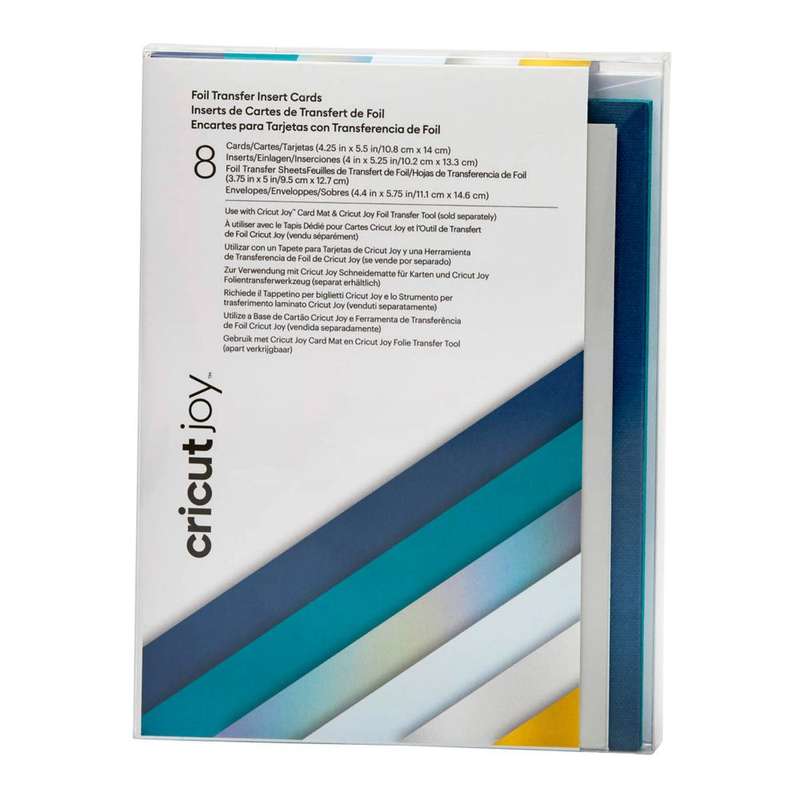 2009205 - Cricut Insert Cards Foil Blue Lagoon R20 (10;8 Cm X 14 Cm) 8-Pack