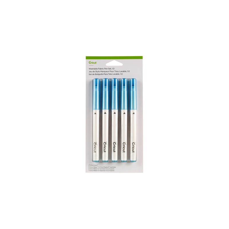 2004846 - CRICUT WASHABLE FABRIC PEN BLUE 1.0 (5PC) RTL