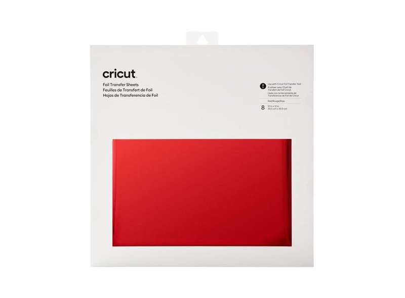 2008721 - Cricut Transfer Foil Sheets 30x30cm 8 sheets (Red) .