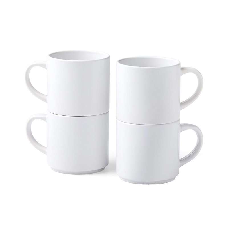 2009392 - Cricut 295ml Stack Ceramic Mugs Blank White 4pc