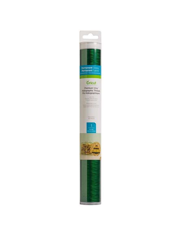 2006967: Cricut Premium Vinyl perm holo Threads 30.5cm x 122cm (True Green)