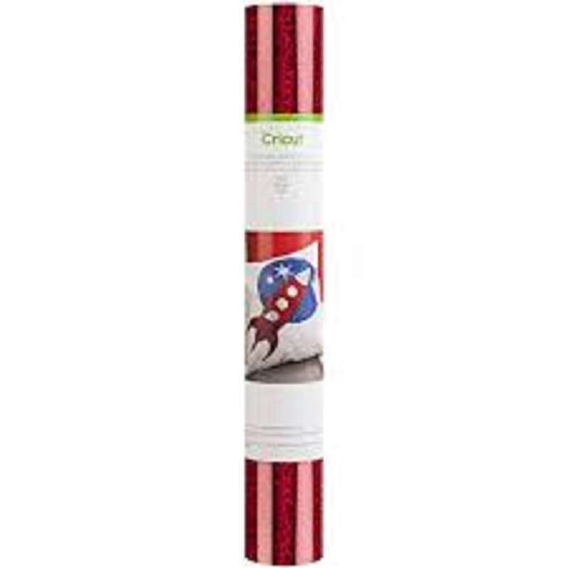 2004137: Cricut holo Sparkle Iron-On 12x24'' (Red)