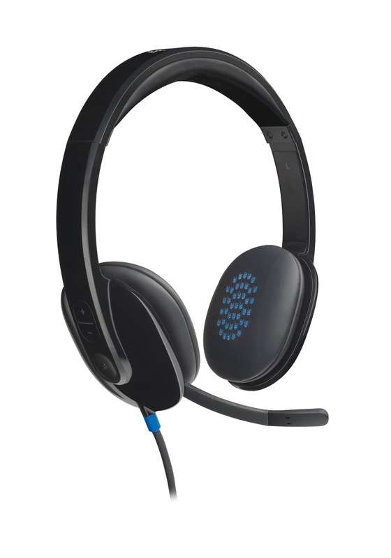 Logitech Headset H540 USB Headset Laser Tuned Drivers Comfortable Padding On Ear Audio Controls  ...