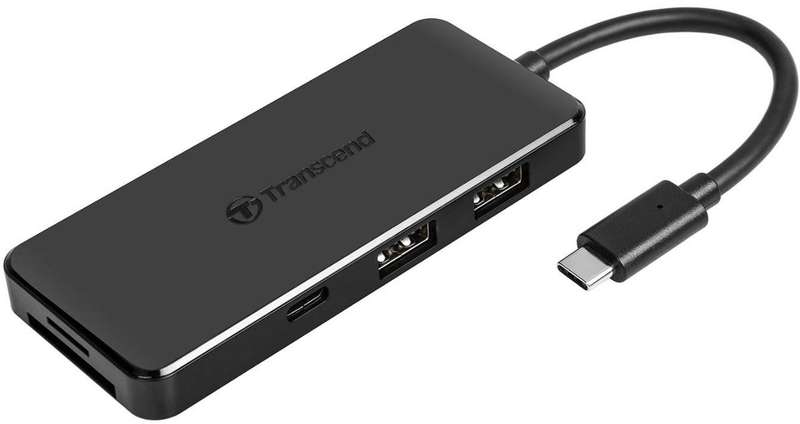 TRANSCEND TS-HUB5C USB Type C Hub 3 x USB 3.1 Gen 2 Type A port 1 x USB Type C PD port and SD & M...