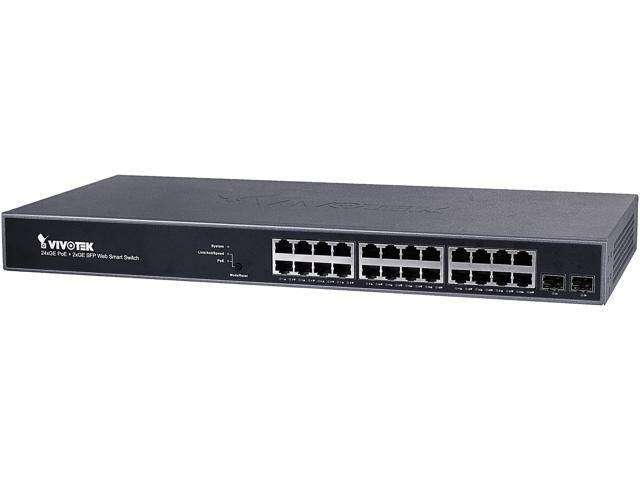 VIVOTEK Managed Websmart 24x Gigabit PoE  2x SFP; 370W