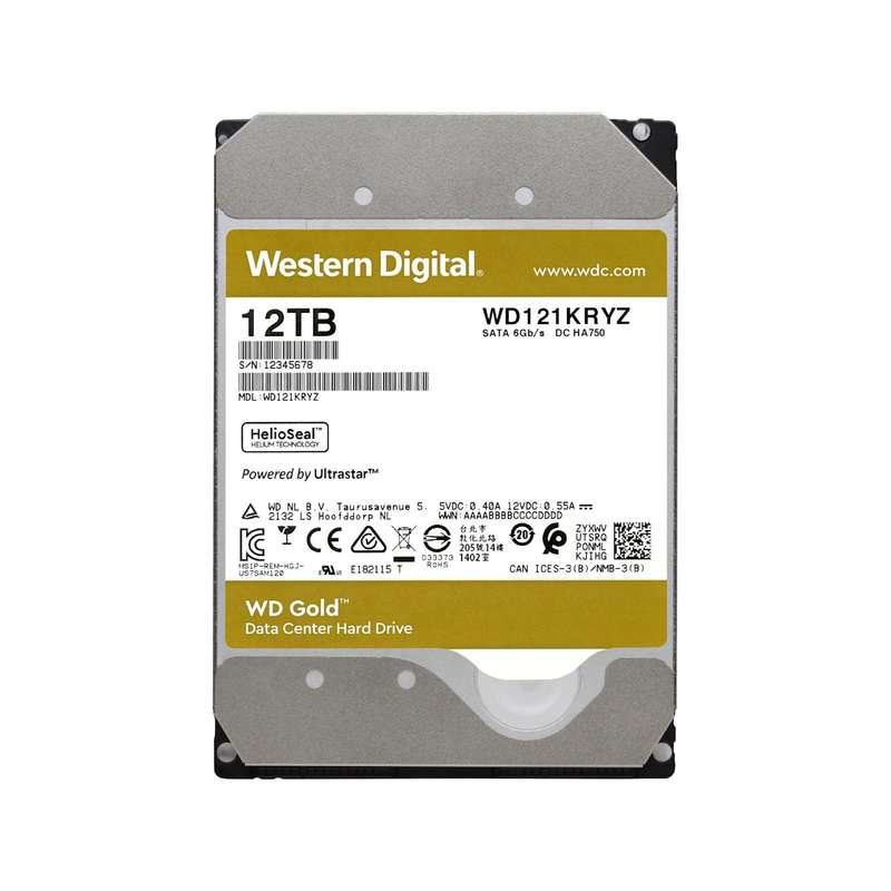 WD GOLD 12TB 7200RPM SATA 6GBS 256MB CACHE 3.5 INCH INTERNAL HARD DRIVE