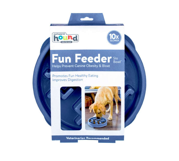 Outward Hound Fun Feeder Notch Blue - Large