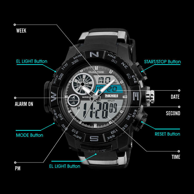 SKMEI 1332 Waterproof  Alarm Bluetooth Sports Watch