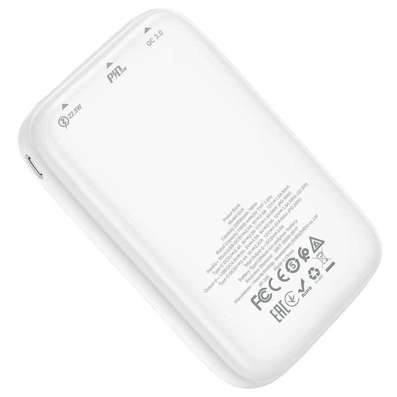 Mini Size Power Bank Hoco Q2A 20000mAh  Super Fast Charging Power Bank
