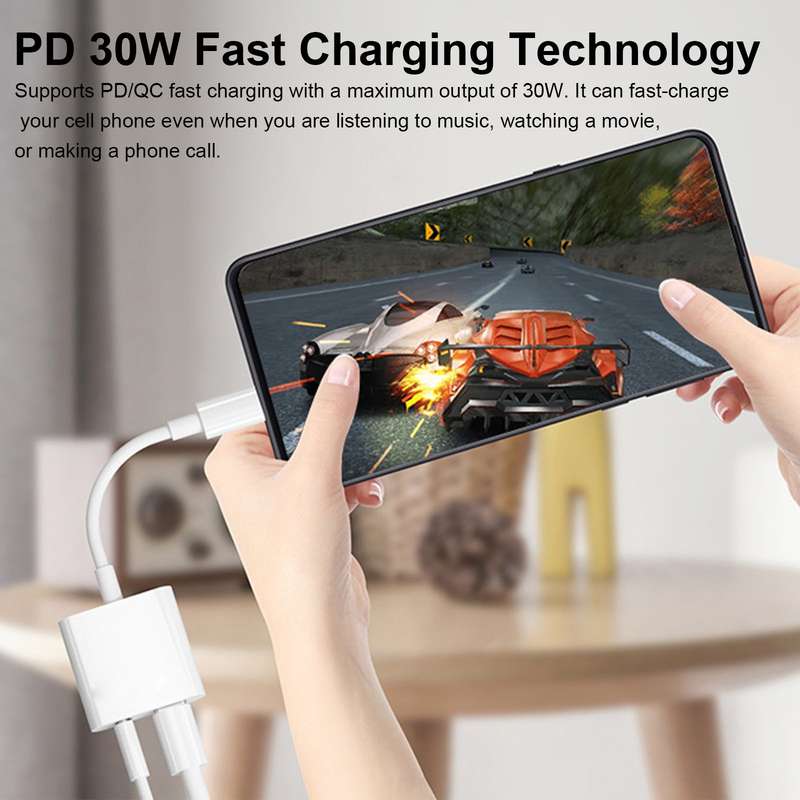 Moxom MX-AX19 Type C To 3.5mm + Charge Adapter