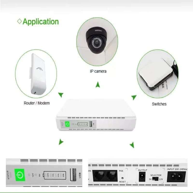 Mini UPS Backup power supply 9800MAH - Wifi Router Ups With POE