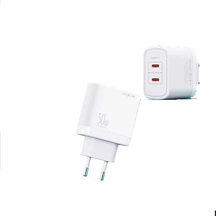 MOXOM 50W High Power Mini Size Portable Type-c Charger - MX-HC102 PD