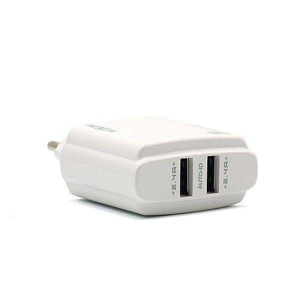Moxom Fast Phone Charger - 2 usb Port With Cable For ios-Micro-Type-c  Mx-Hc20 - with type-c cable