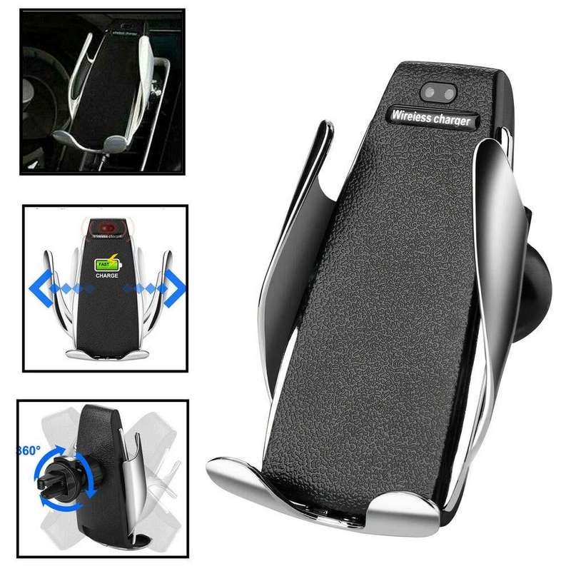 Smart Sensor Wireless Fast car Charger  with 360 Rotation