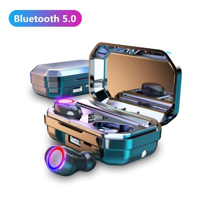 Wireless Headphones Bluetooth 5.0 Earphones Earbuds TWS Sport 9D Stereo HIFI Headset Noise Cancel...
