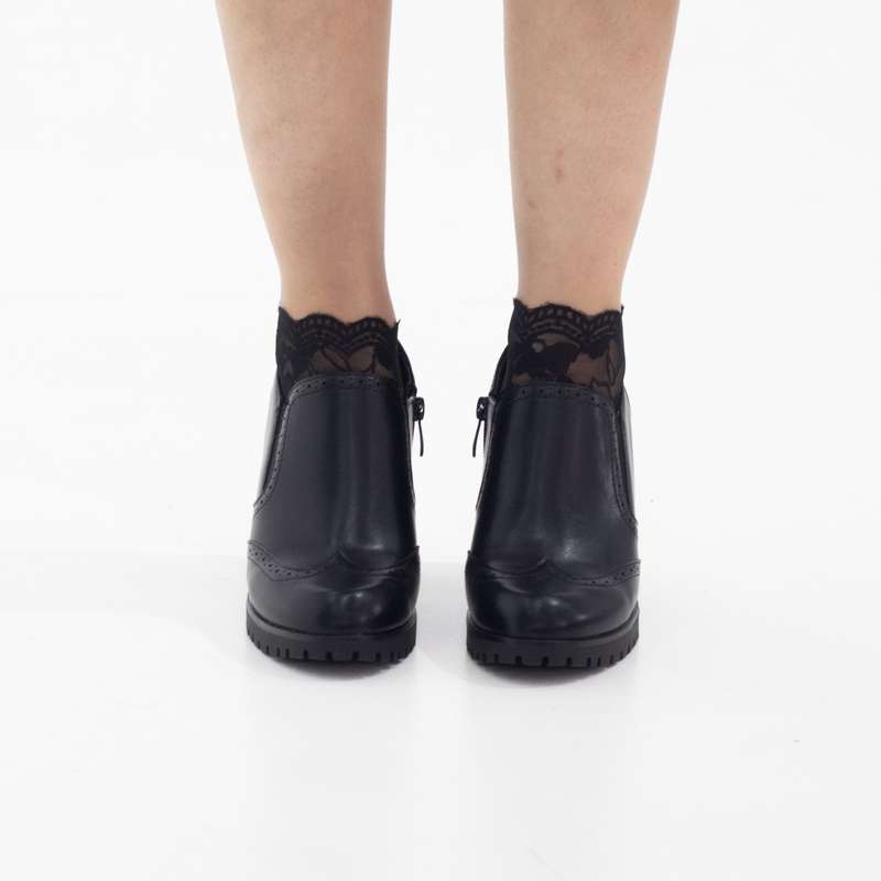 Astoria lace oxford 9cm high heel black