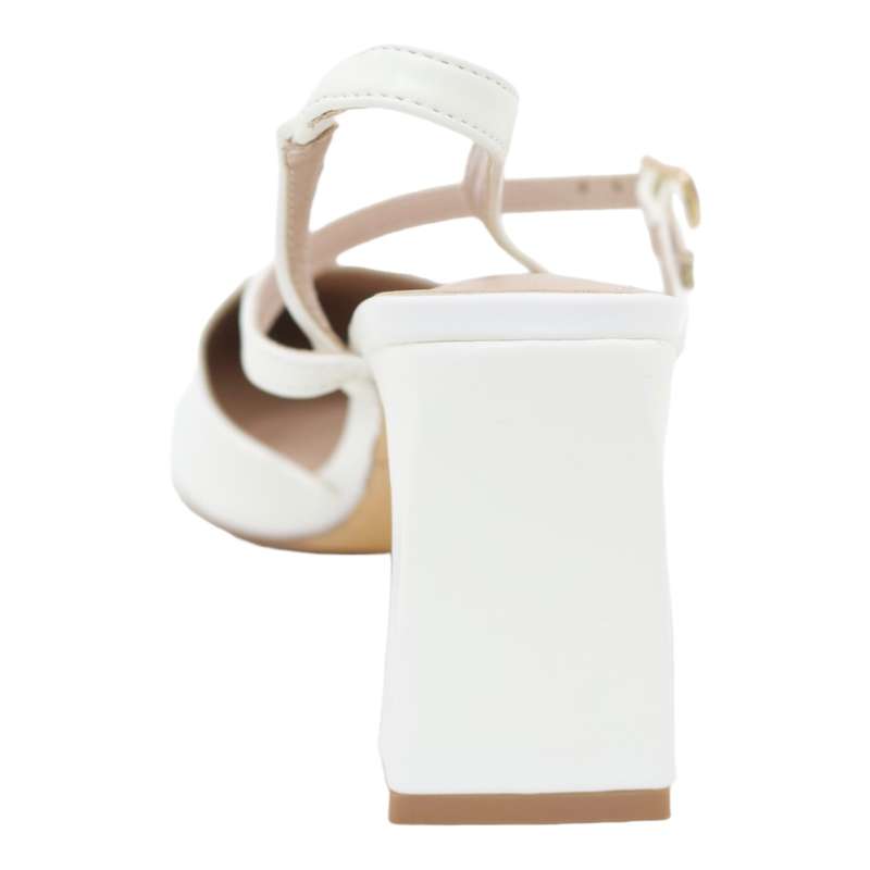 Ciaodo pointy 8cm heel sling back white