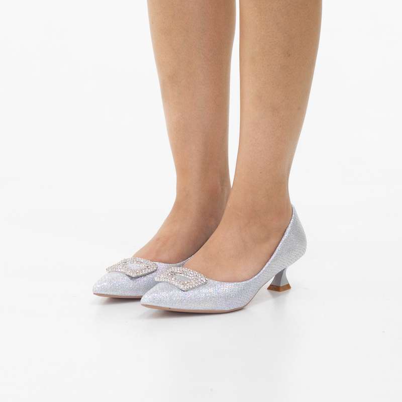 Maura 4.5cm kitten heel court shoes with a reg crystal-embellished trim