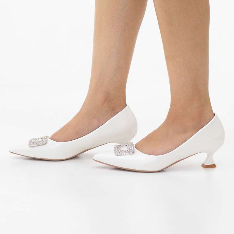 Maura 4.5cm kitten heel court shoes with a reg crystal-embellished trim