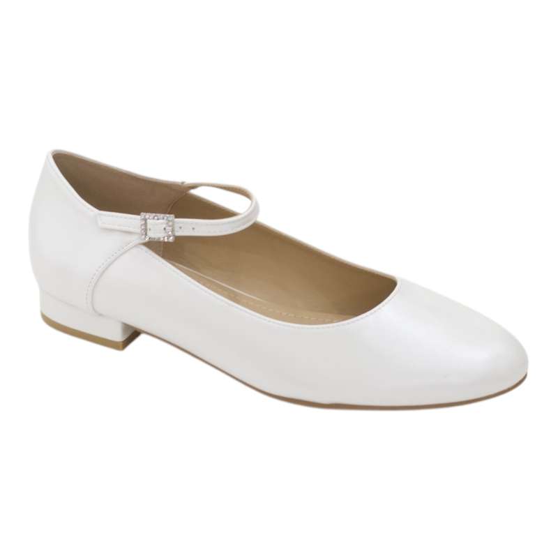Stina round toe 1.5cm flat heel PU comfy pump shoes