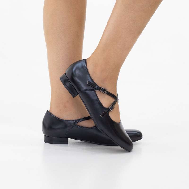Lilja double band 1.5cm flat heel pump shoe
