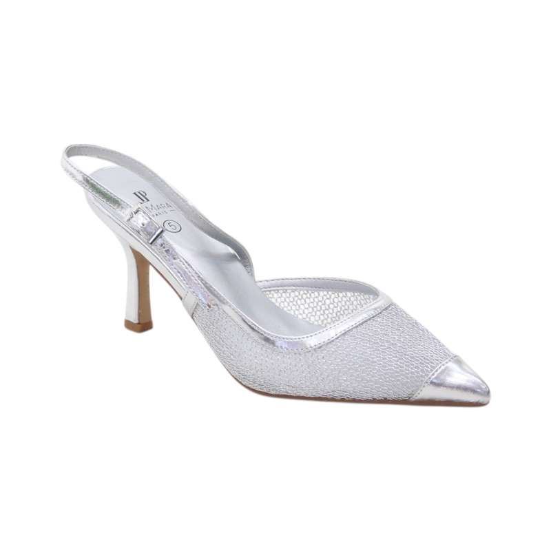 Kenia 7cm heel netted sling back shoe