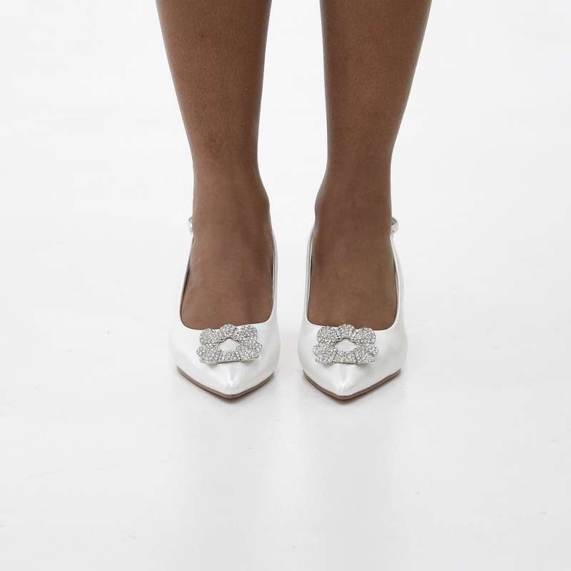 Lafia 6cm heel sling back shoe with trim