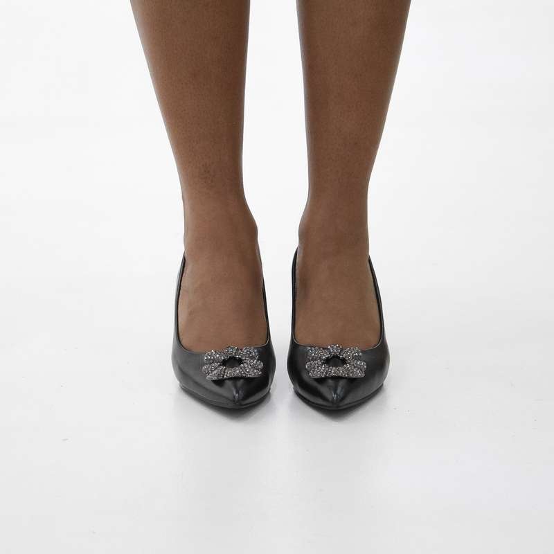 Lofia 6cm heel court with trim black