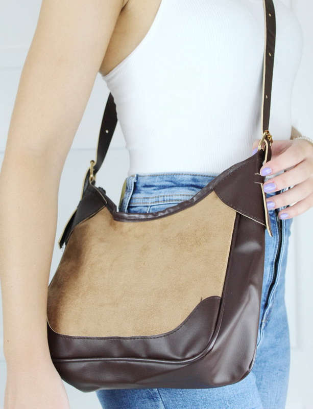 Rada handbag in suede faux leather