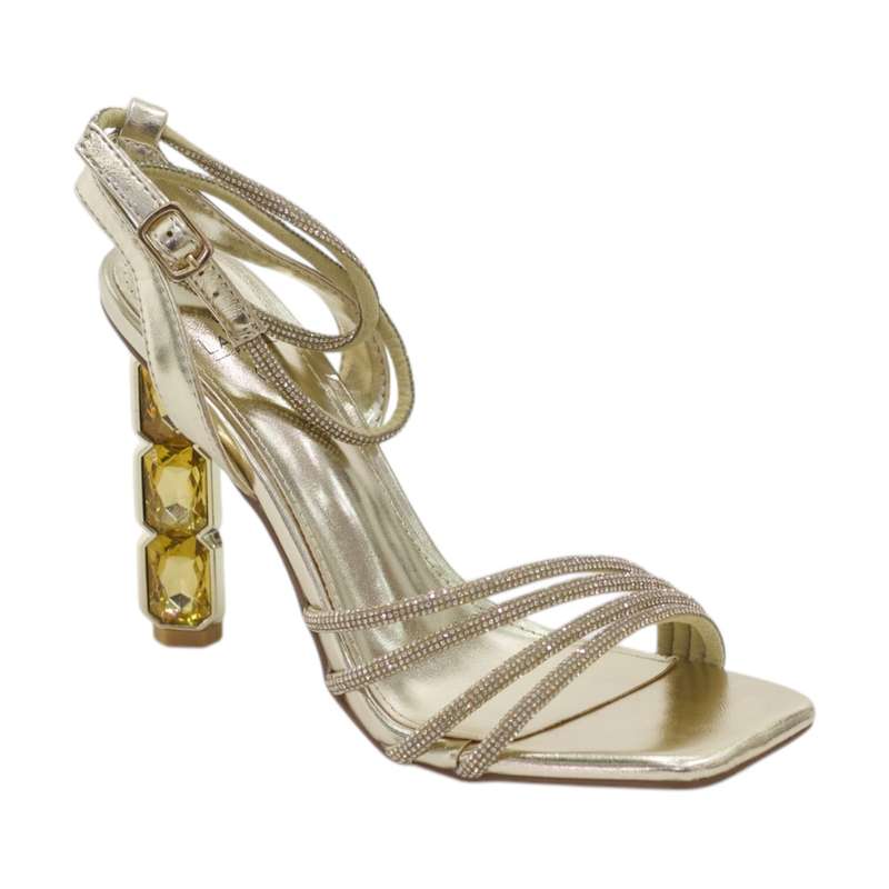 Helmi strappy sandal on a 9.5cm glass heel