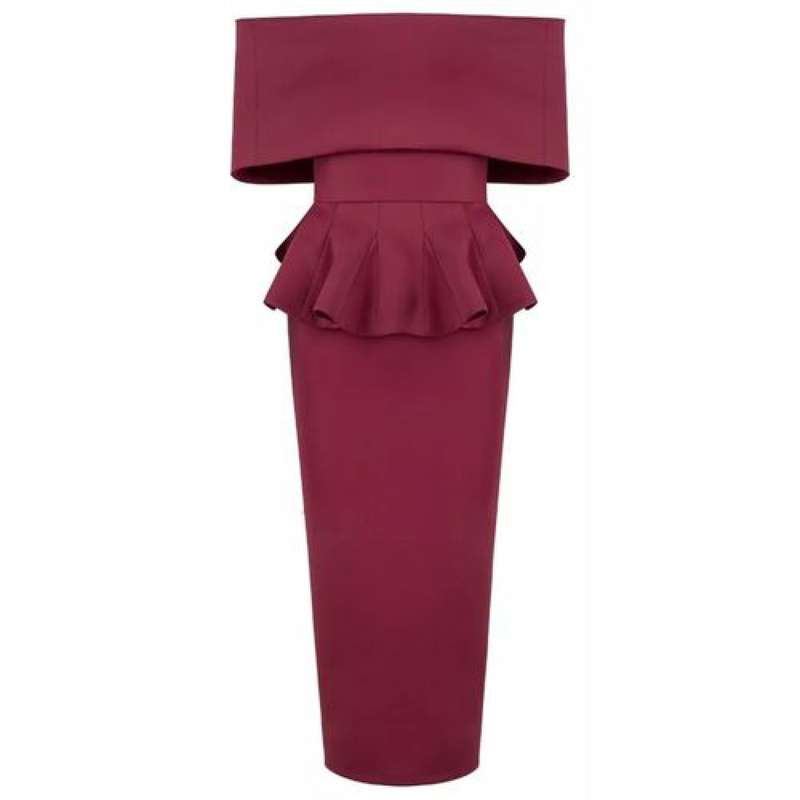 Lora bodycon 2 piece burgandy