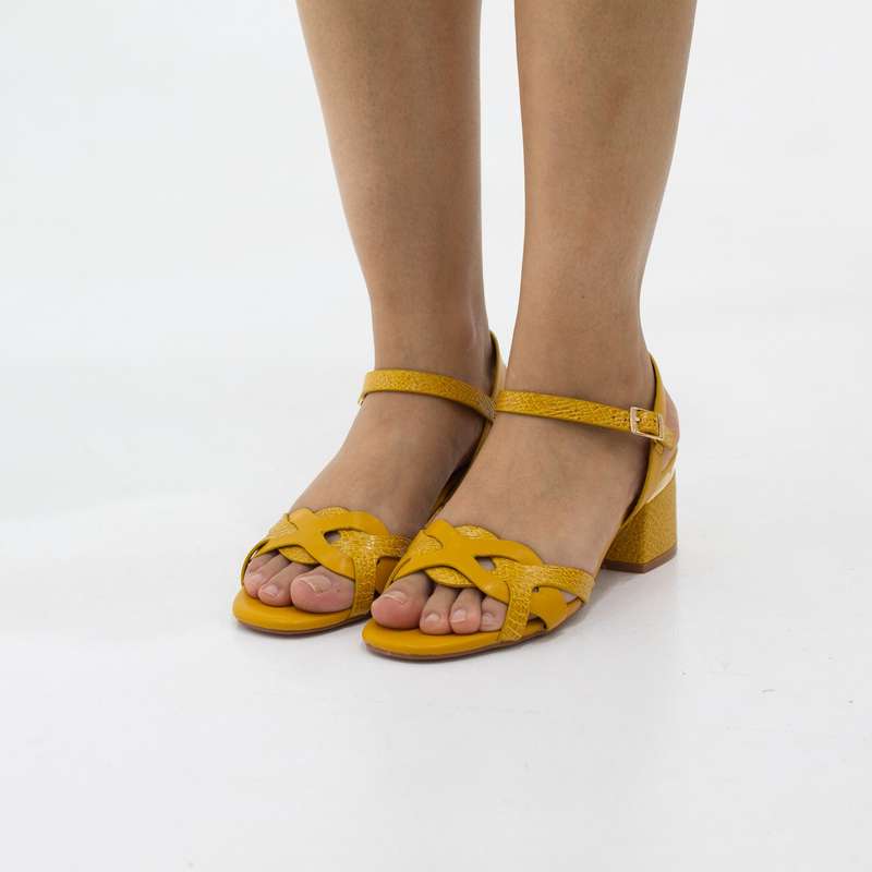 Denize one band ankle strap on 5cm heel sandal